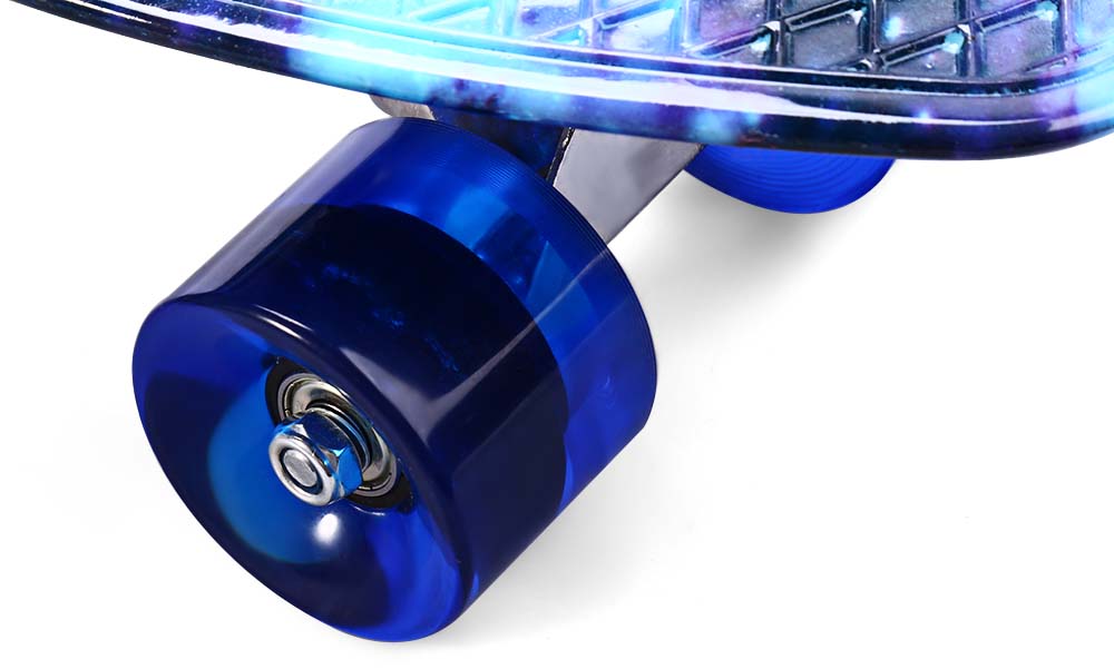 CL-94 Printing Blue Starry Sky Pattern Skateboard Complete 22 inch Retro Cruiser Longboard