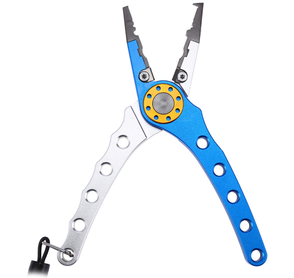 Multi-function Aluminum Fishing Pliers Braid Cutter Hook Remover Tackle Tool with Pouch