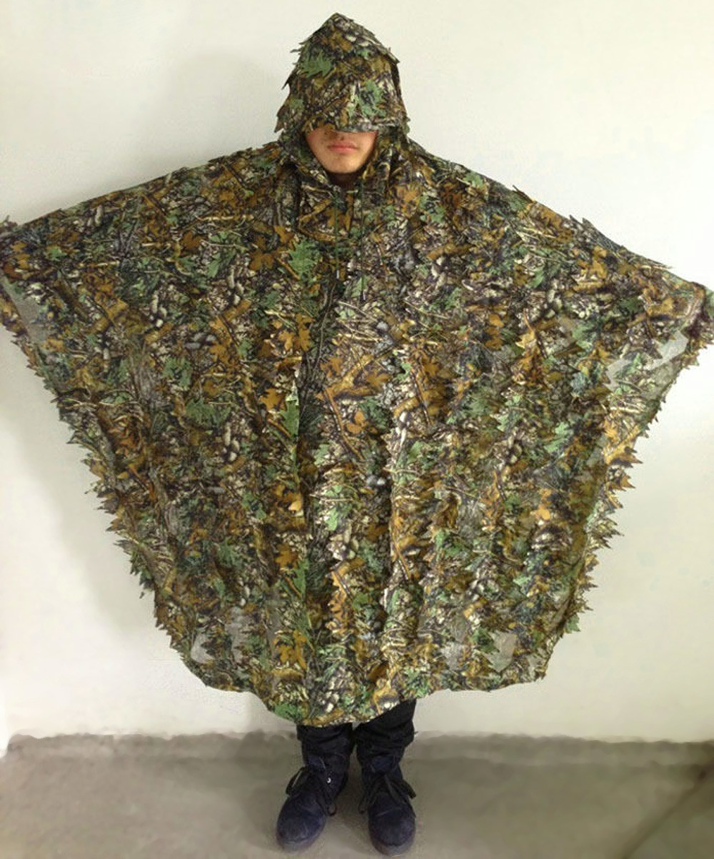 Super Camo 3D Bionic Leaf Camouflage Ghillie Suit Manteau Set Jungle Military Train Hunting