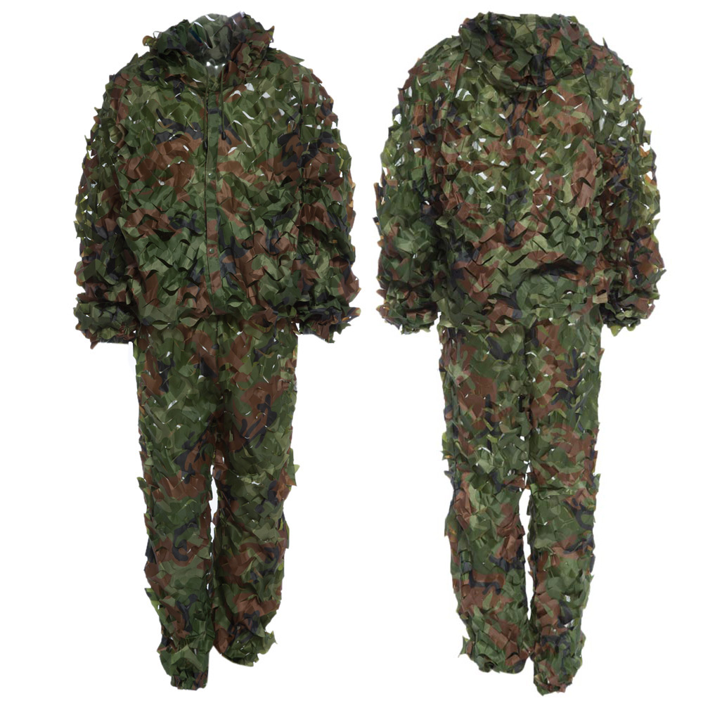 Hunting 3D Bionic Leaf Camouflage Suit Set CS Savage Camo Jungle Sniper Ghillie Clothing