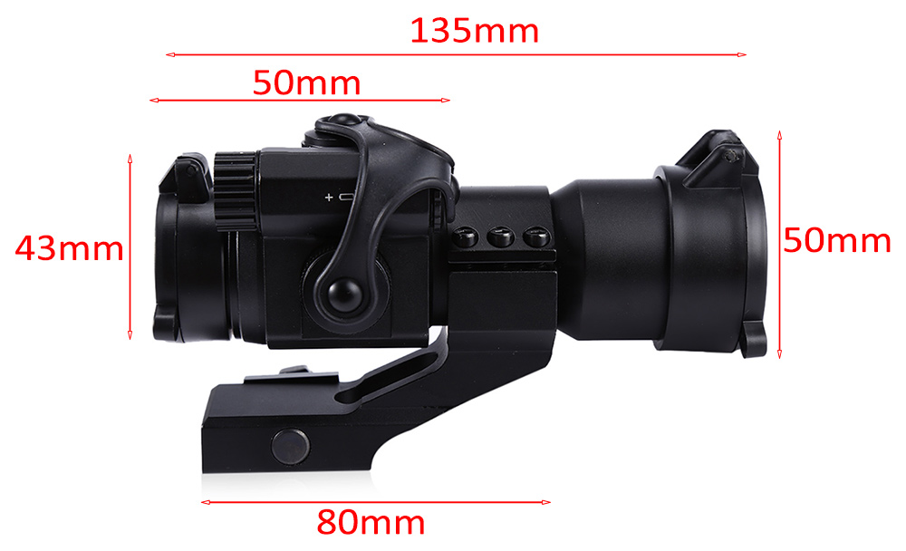 Beileshi 32mm M2 Sighting Telescope Laser Sight with Red Dot Scope for Picatinny Rail
