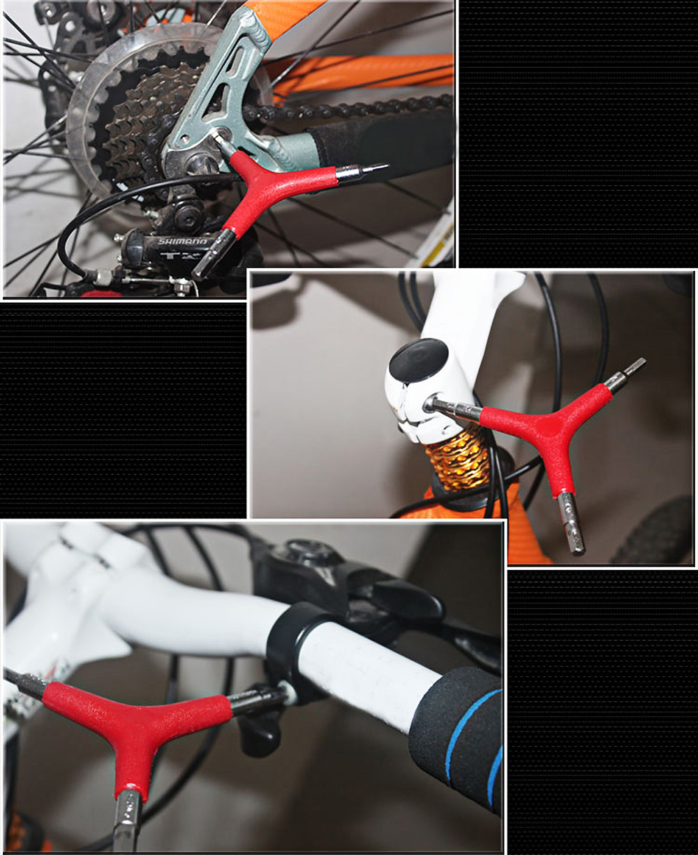 Bicycle 3 Way Y-type Inside Hexagon Wrench Repair Tool