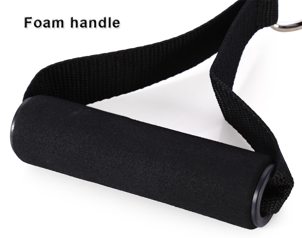 D-ring Spring Exerciser Foam Handle Pipe Elastic String Gym Training Equipment