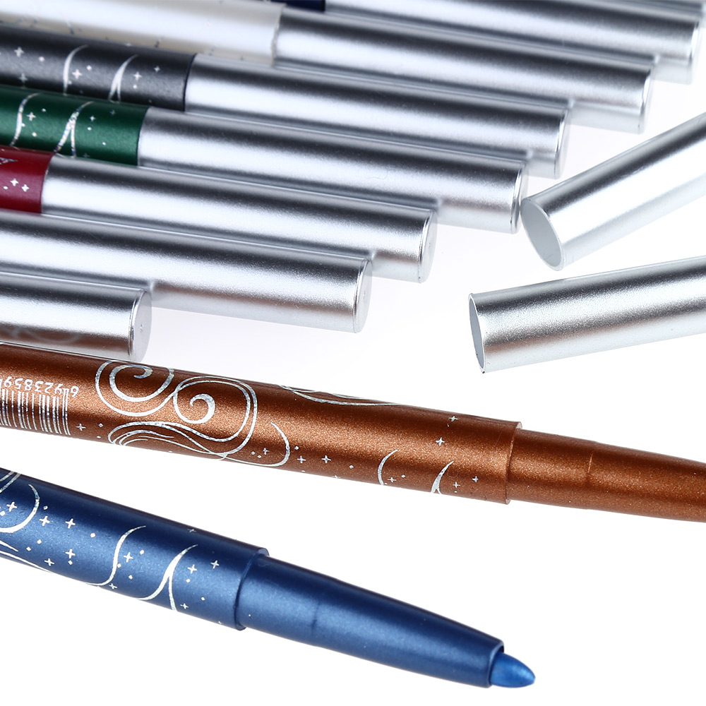 12 Colors Auto-Rotate Professional Eye Shadow Lip Liner Eyeliner Pen Makeup Kit
