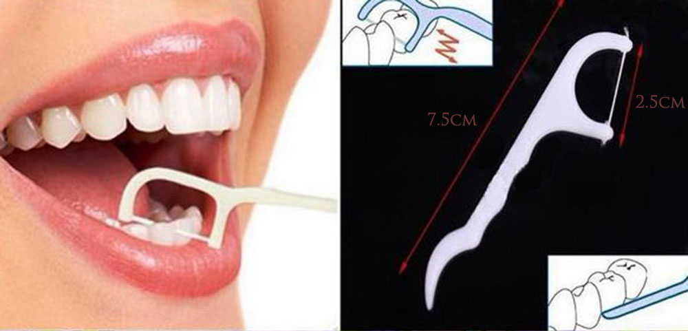 25pcs Interdental Toothpicks Brush Dental Floss