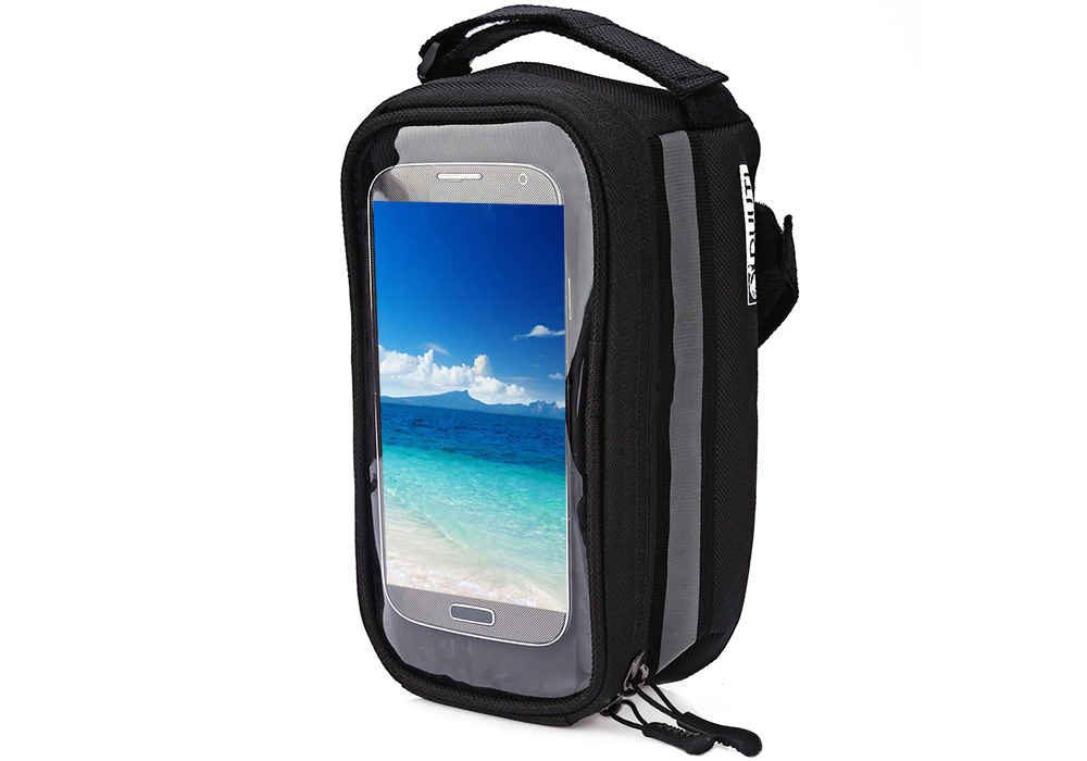 DUUTI Bicycle Frame Tube Panniers Waterproof Touchscreen Phone Case Reflective Bag