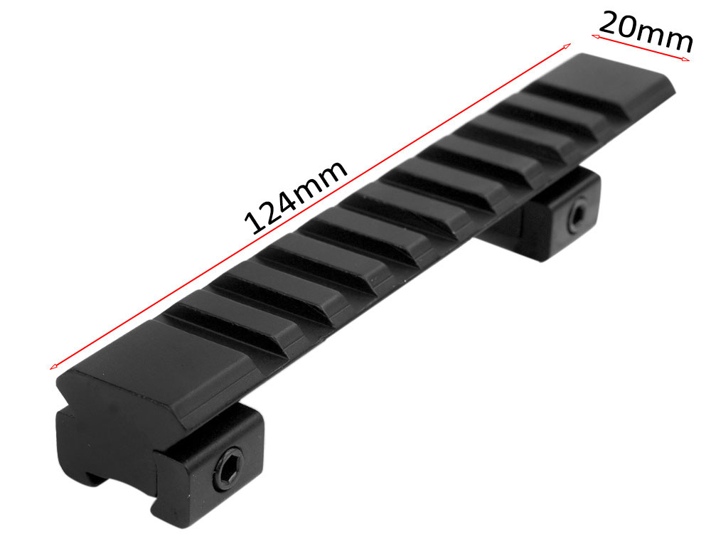 124mm Length Hunting Scope Adapter Dovetail Mount for Weaver Picatinny Rail