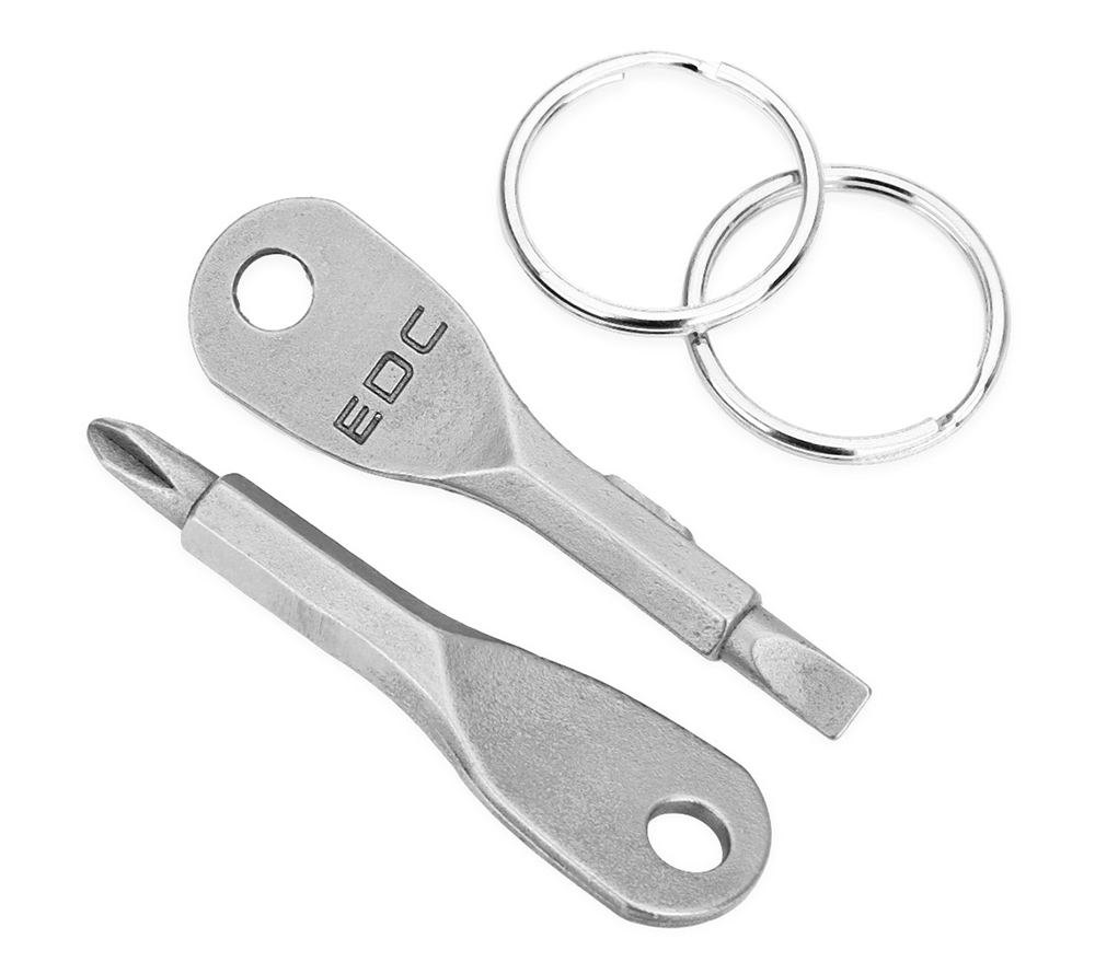 Outdoor Pocket Mini Tool EDC Screwdriver Set with Stainless Steel Keychain