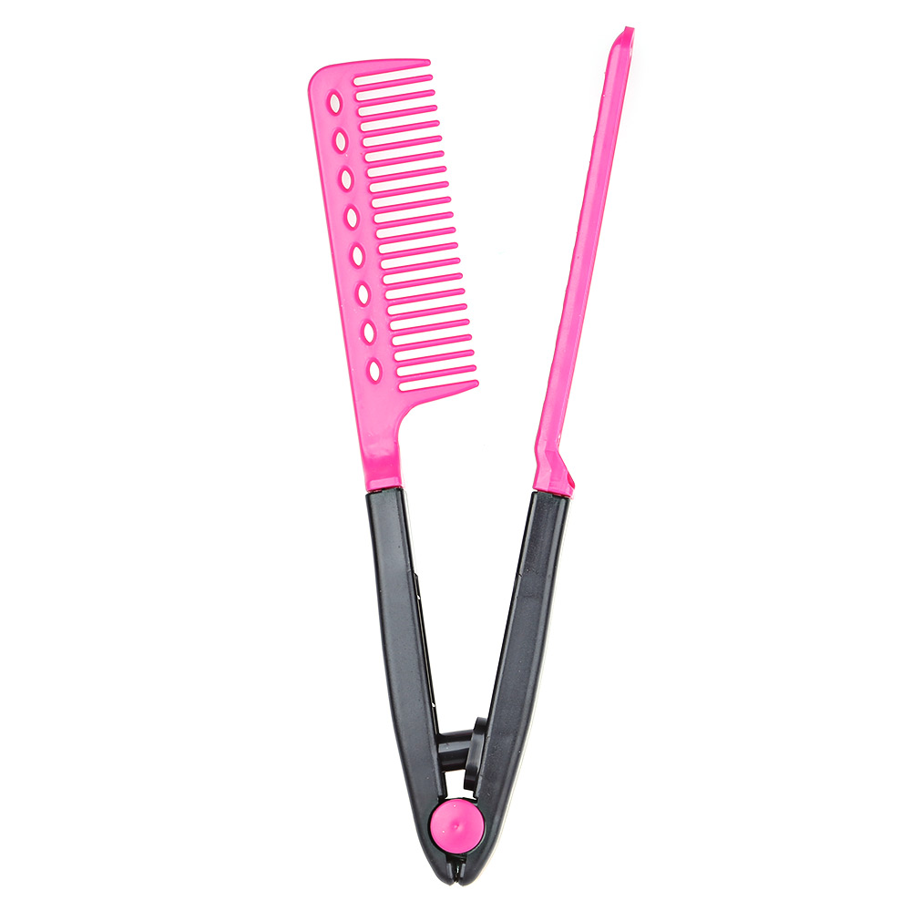 Salon Folding Hairdressing V Straightener Styling Comb Tool