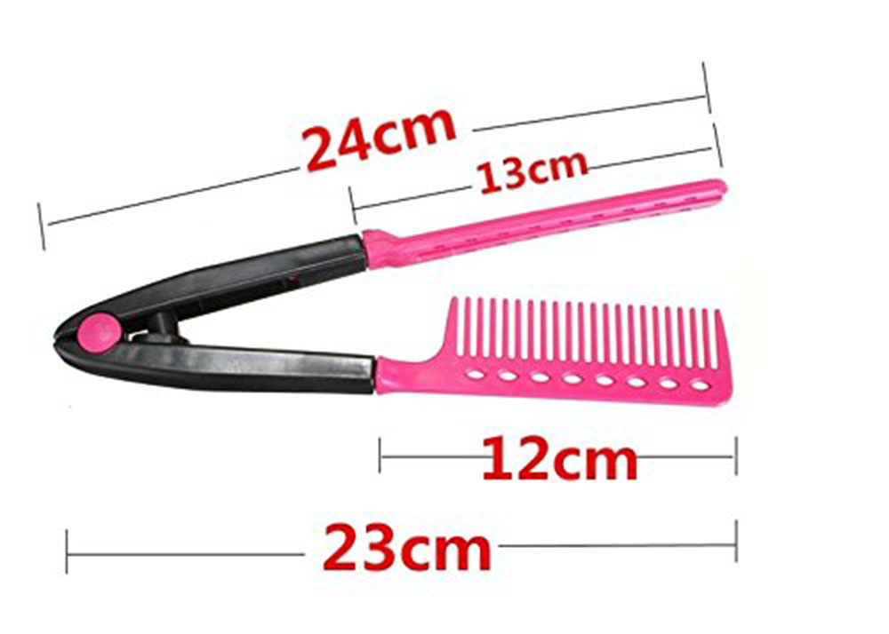 Salon Folding Hairdressing V Straightener Styling Comb Tool