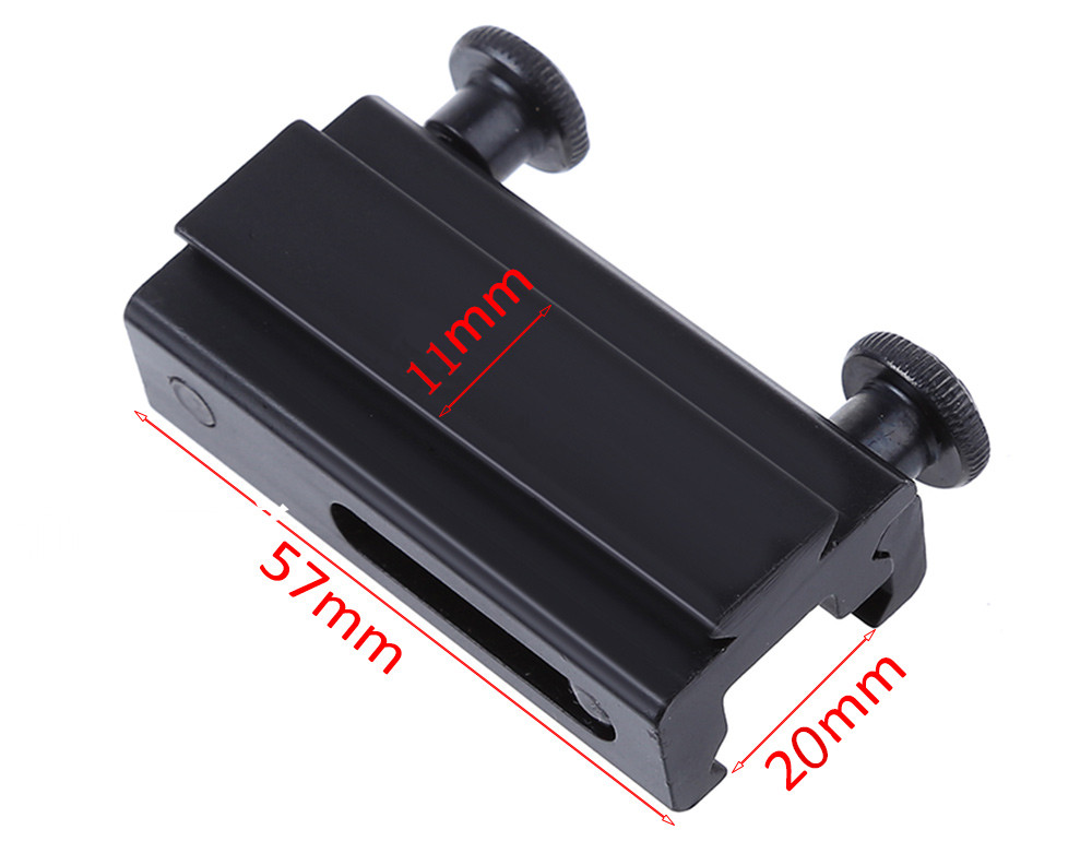 D0013 Dovetail Hunting Scope Mount Adapter for Picatinny Weaver Rail Extension 20mm to 11mm