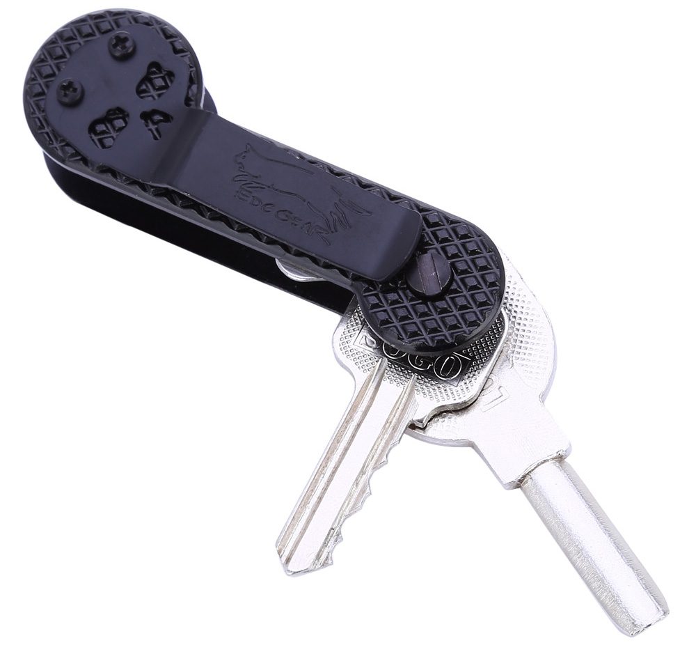 EDCGEAR Portable Travel Aluminum Stainless Steel Keytainer Key Holder