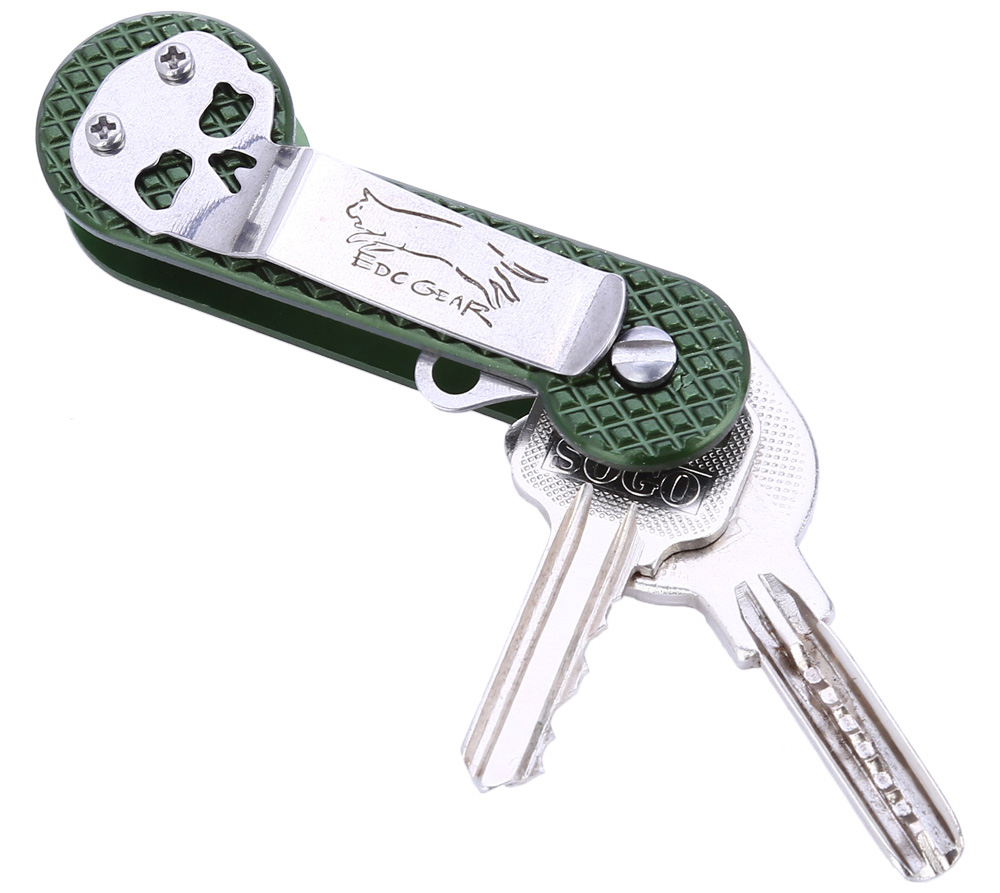 EDCGEAR Portable Travel Aluminum Stainless Steel Keytainer Key Holder