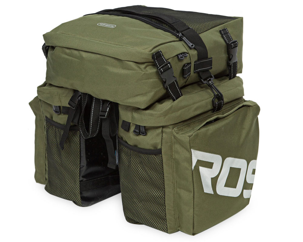 Roswheel 37L Durable Water Resistant 3 in 1 Bicycle Rear Pannier Bag