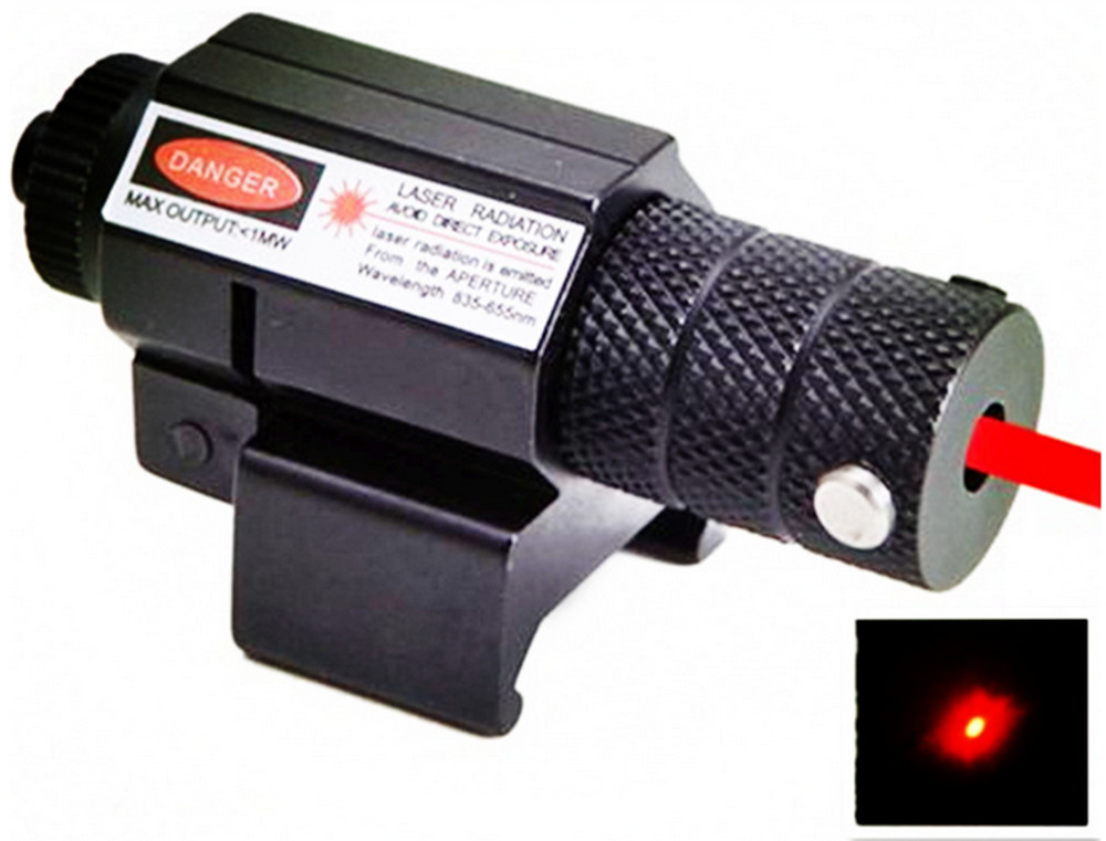 8833 JG 50 - 100 Meters Range 835 - 655nm Tactical Red Dot Laser Sight for Pistol Rifle Weaver Picatinny Rail