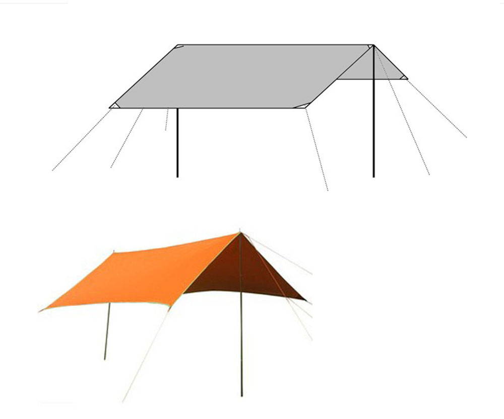 Outdoor Rainproof Awning Tent Atrium Travel Camping Accessory Yard Shelter Garden Shade