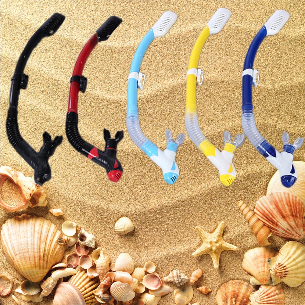 WHALE Snorkeling Scuba Diving Swimming Dry Snorkel with Silicone Mouthpiece Purge Valve