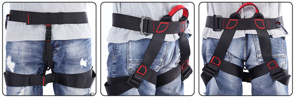 CAMNA Harness Seat Belt for Outdoor Rock Climbing Rappelling Equipment