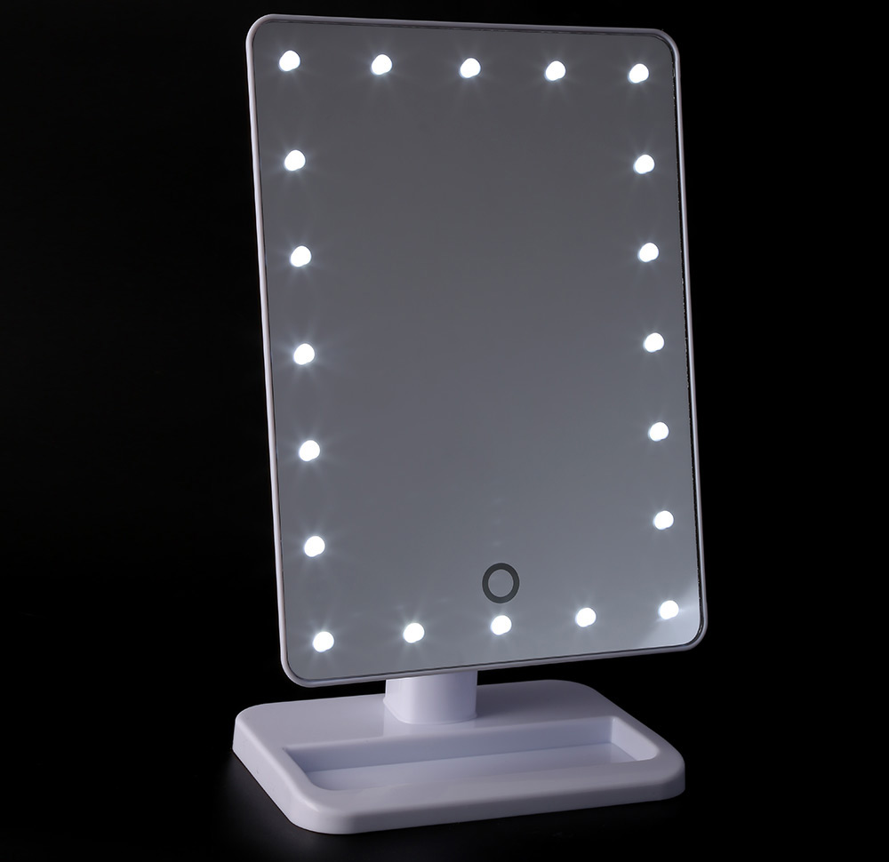 Fashion Portable Folding Table 20 LEDs 180 Rotating Mirror