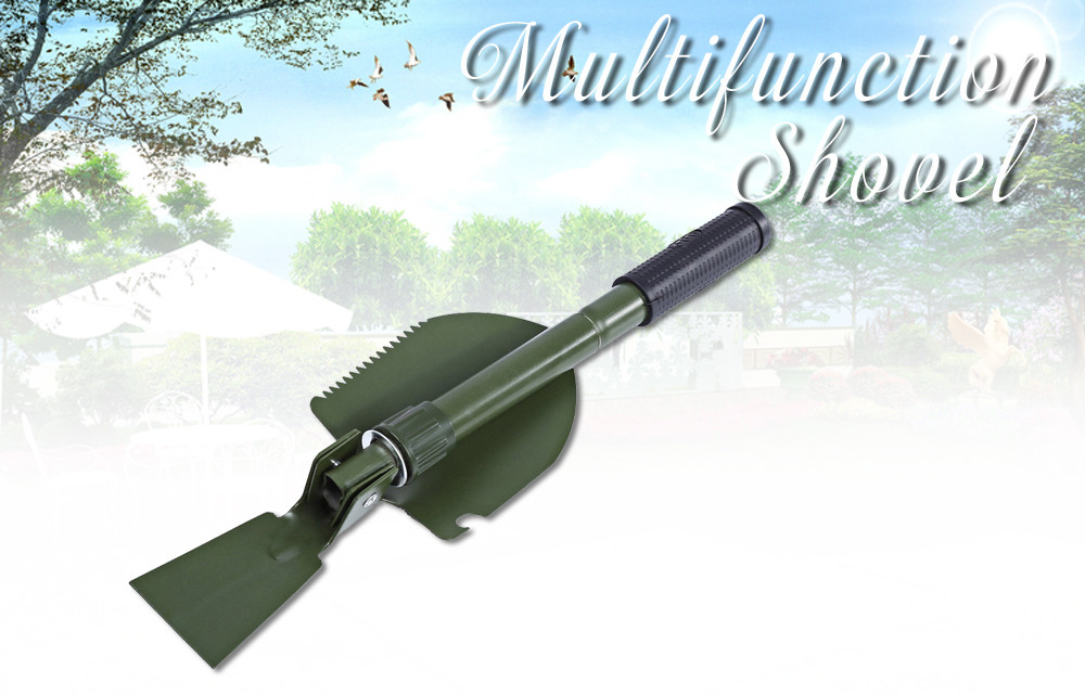 Outlife Multi-function Military Portable Trowel Diddle Spade Shovel with Carrying Pouch