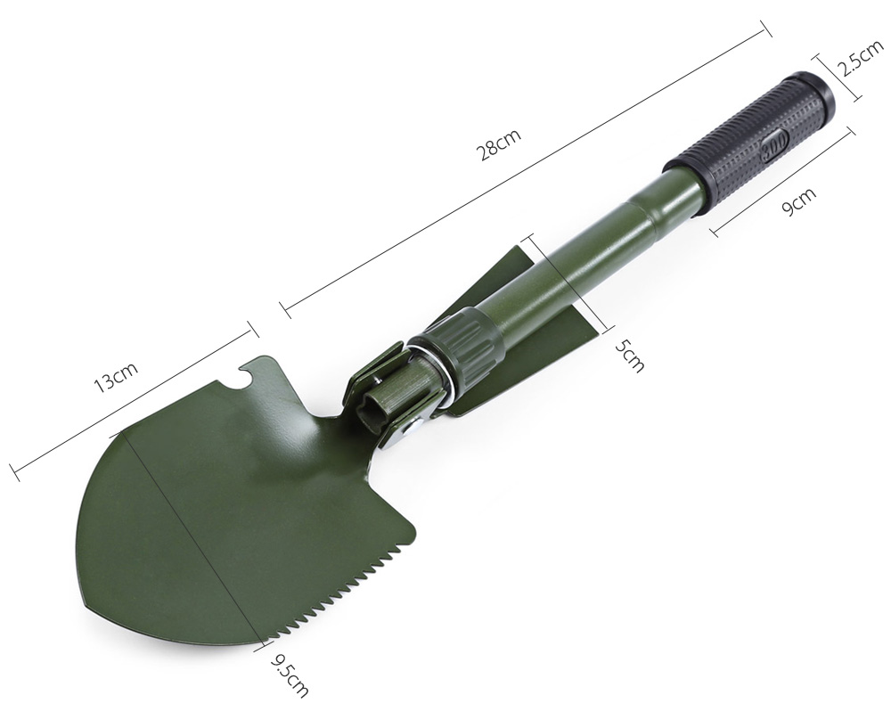 Outlife Multi-function Military Portable Trowel Diddle Spade Shovel with Carrying Pouch
