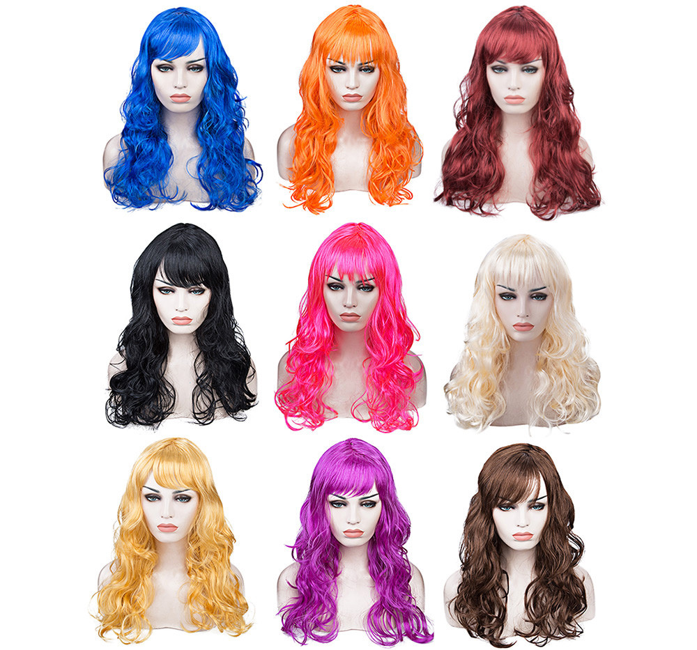 Long Big Wavy Wig Hair Cosplay Party Costume