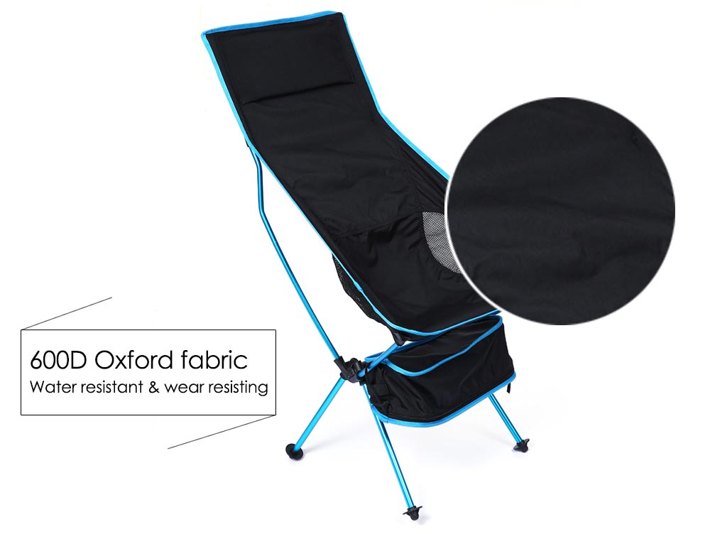 Lengthened Foldable Aluminium Alloy 7050 Outdoor Chair with EPE Pillow Foot Strap