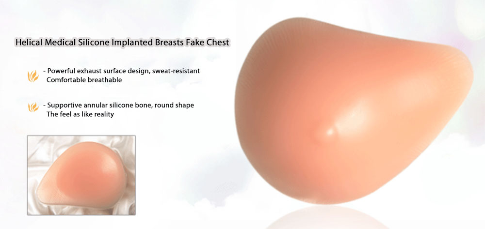 1pcs Left Helical Medical Silicone Implanted Breasts Fake Chest Postoperative Recovery Type