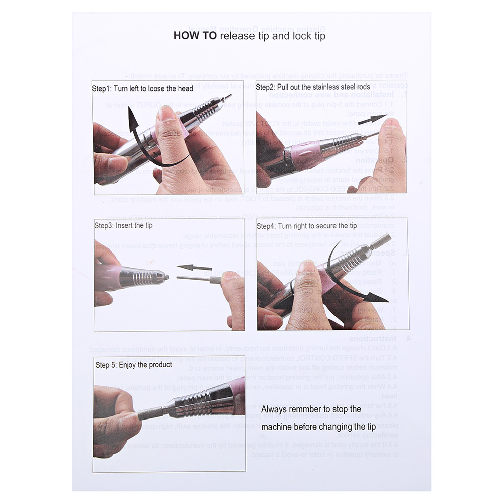 Fast Professional Electric Nail Salon Drill Glazing Machine Manicure