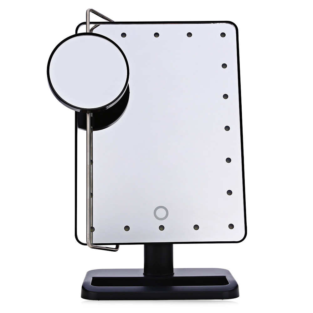 Portable Rotatable Folding Table 20 LED Lamp Luminous Cosmetic Mirror