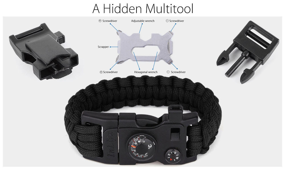 Outdoor Multifunction Fashionable Survival Bracelet with Nylon Rope