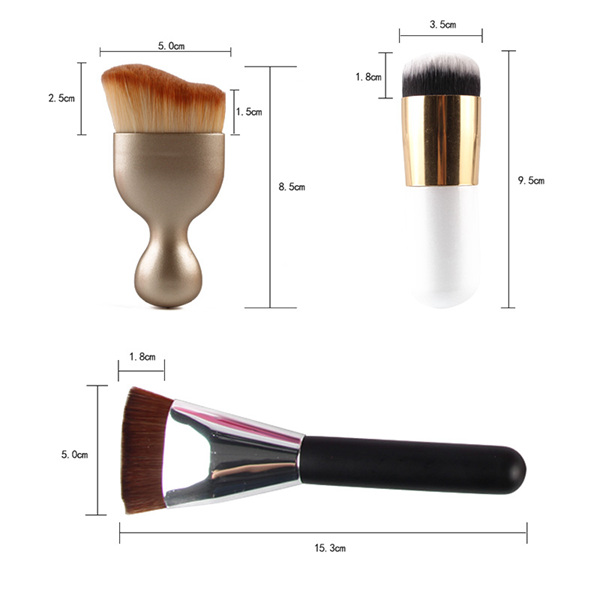 MAANGE5152 20 Pcs Makeup Brushes Set + 8 Pcs Makeup Sponges + S-Shape Blush Brush + Foundation Brush + Contour Brush