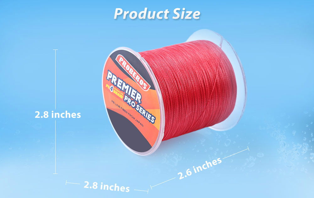 PROBEROS 500M PE Monofilament Fishing Line Strong 4 Strands Braided Wire