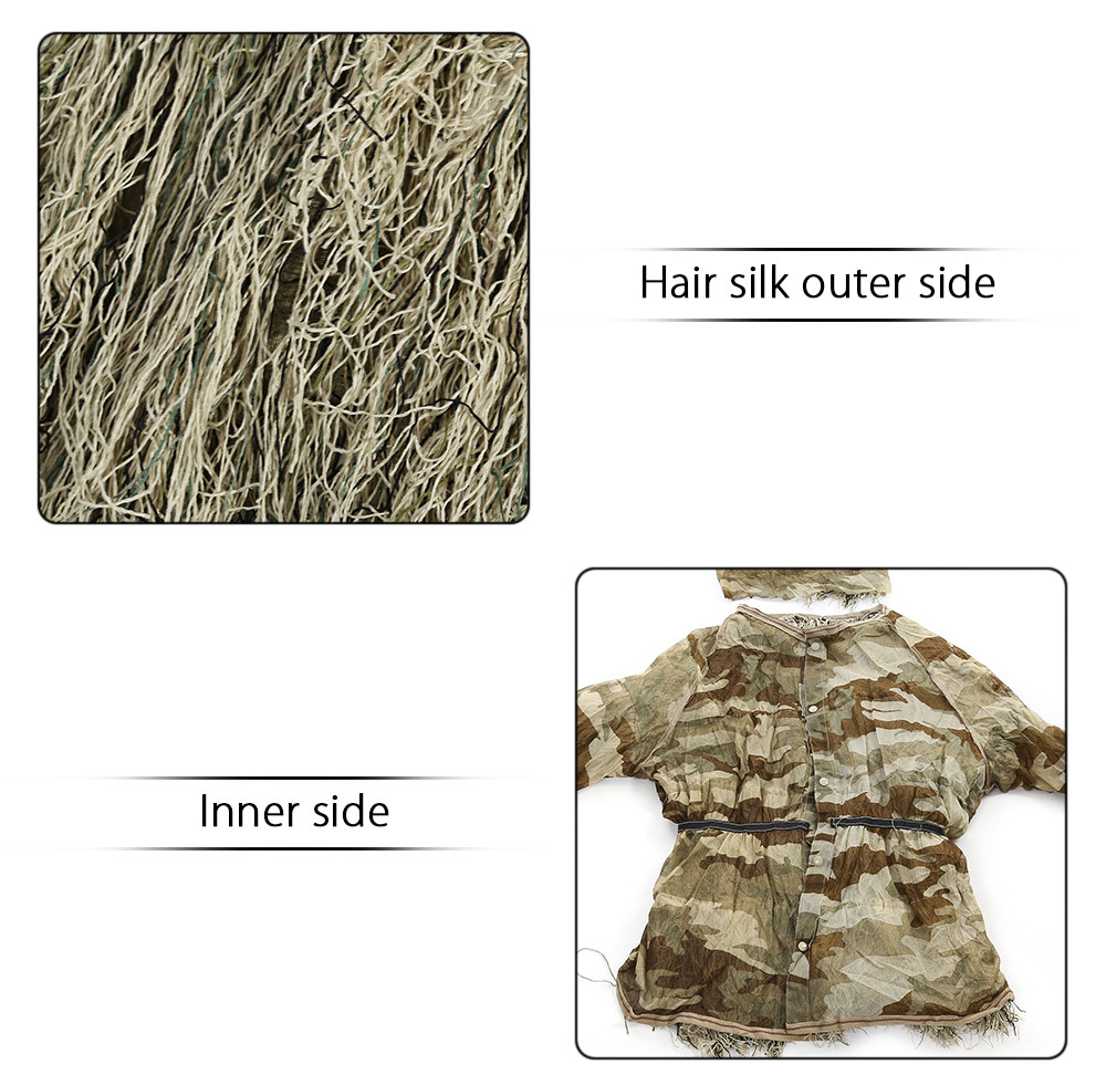 Hunting Woodland Sniper Ghillie Suit Set Tactical Camouflage Clothing