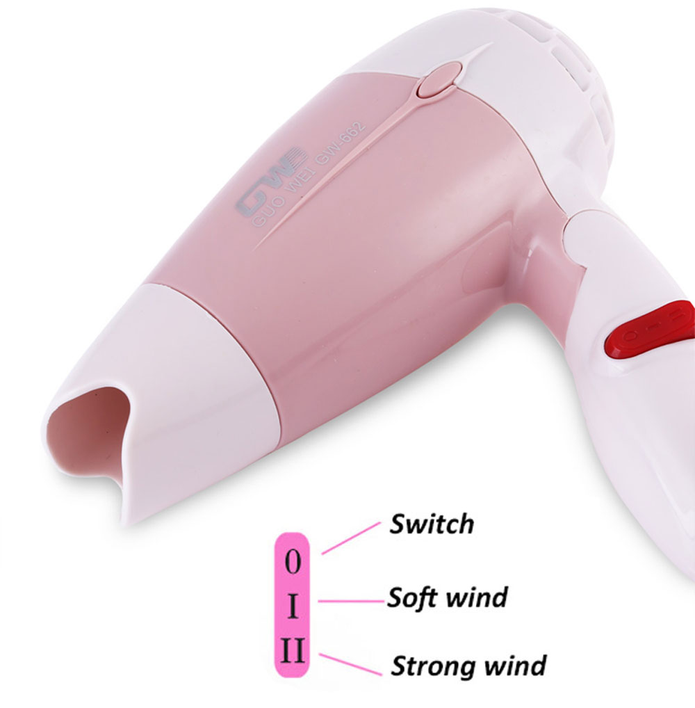 GUOWEI Foldable Mini Portable Traveller Compact Blower Hair Dryer