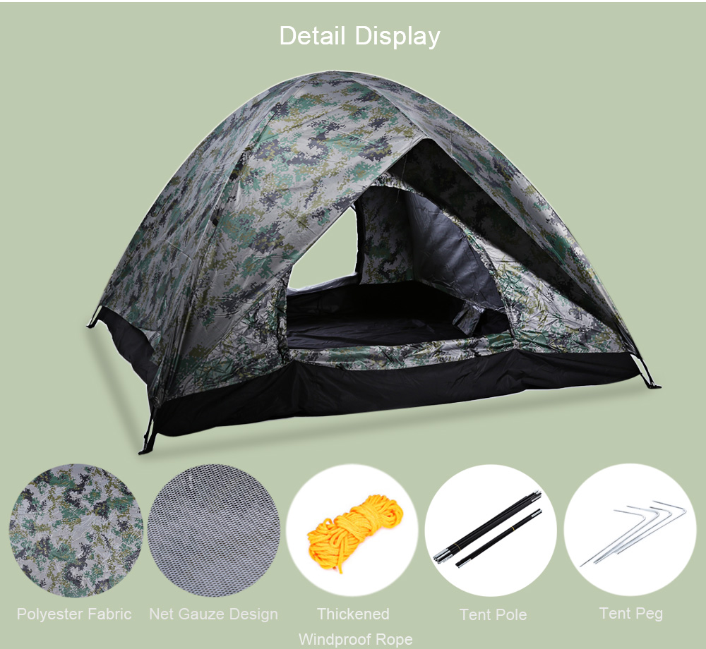 Camouflage Tabernacle Outdoor Camping Tent for Hiking Fishing Hunting Adventure Picnic Party
