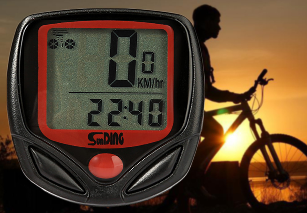 SunDing SD - 548B Leisure Bicycle Computer Water Resistant Cycling Odometer Speedometer