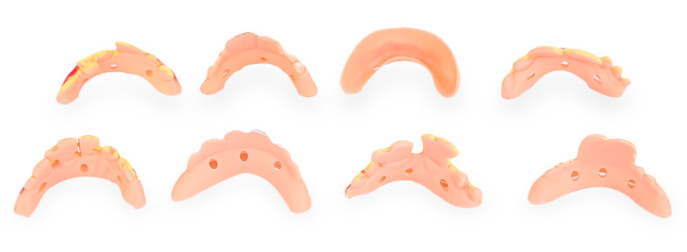 8pcs Funny Goofy Fake Denture Teeth Decoration Props Trick Toy for Halloween