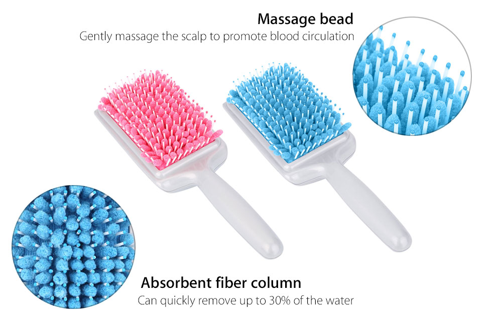Quick Drying Micro Fiber Hair Brushes Absorbent Care Comb