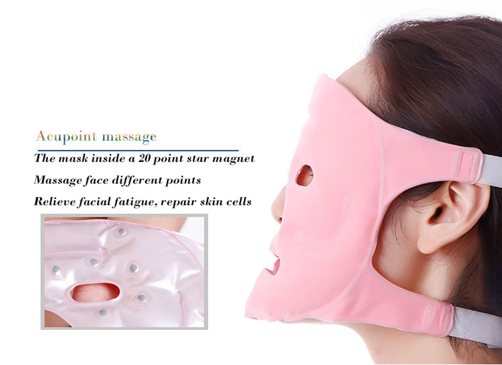 Magnet Tourmaline Gel Facial Beauty Mask Face Slim Lift Tool Reusable Magnetic Therapy Revitalization Massager