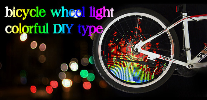 YQ8003 DIY Programmable Bicycle Spoke Bike Wheel LED Light Double Sided Screen Display Image for Night Cycling