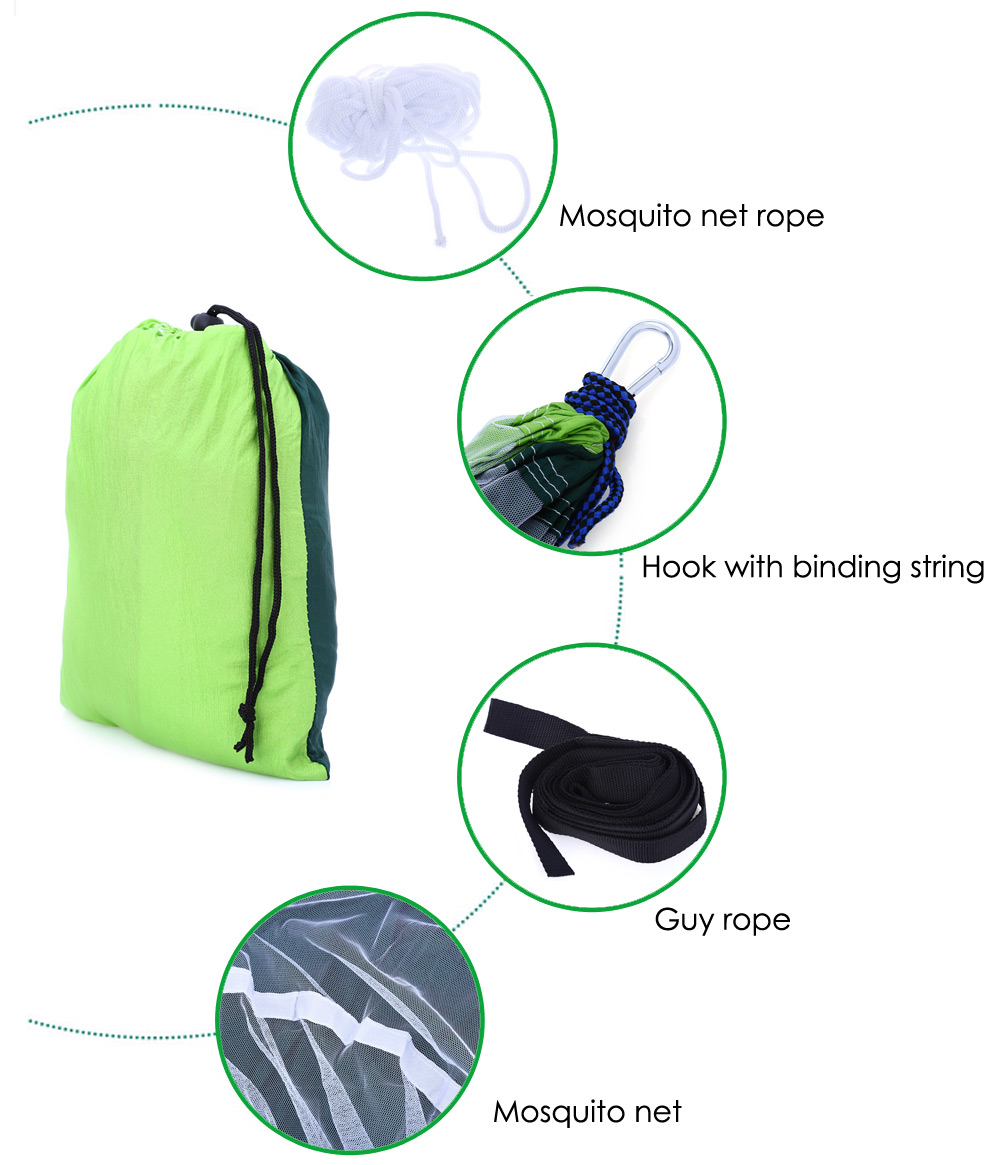 Portable Single-person Mosquito Net Hammock Hanging Bed for Travel Camping