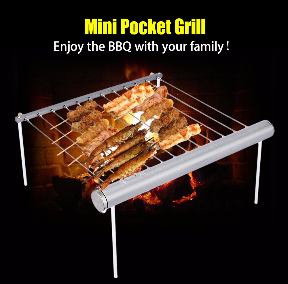 Resolutes Outdoor Camping Trekking Park Compact Mini Pocket Grill
