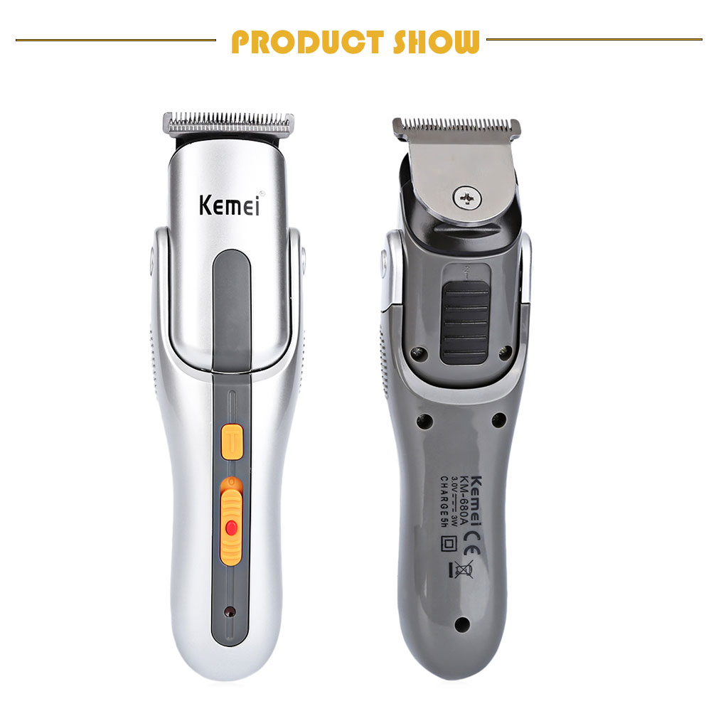 KM - 680A Multifunction Rechargeable Shaver Razor Cordless Adjustable Cutter Hair Clipper