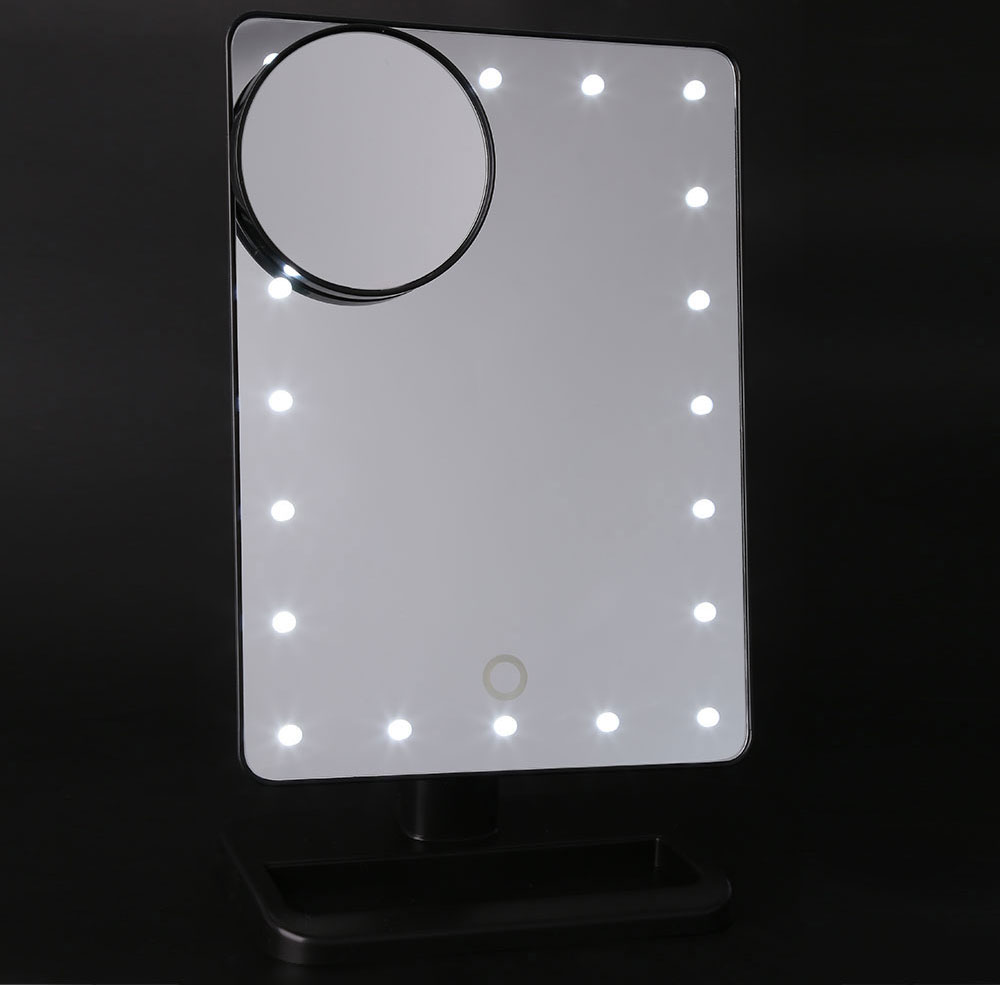 Portable Folding Table 20 LEDs Lamp Luminous Cosmetic Mirror
