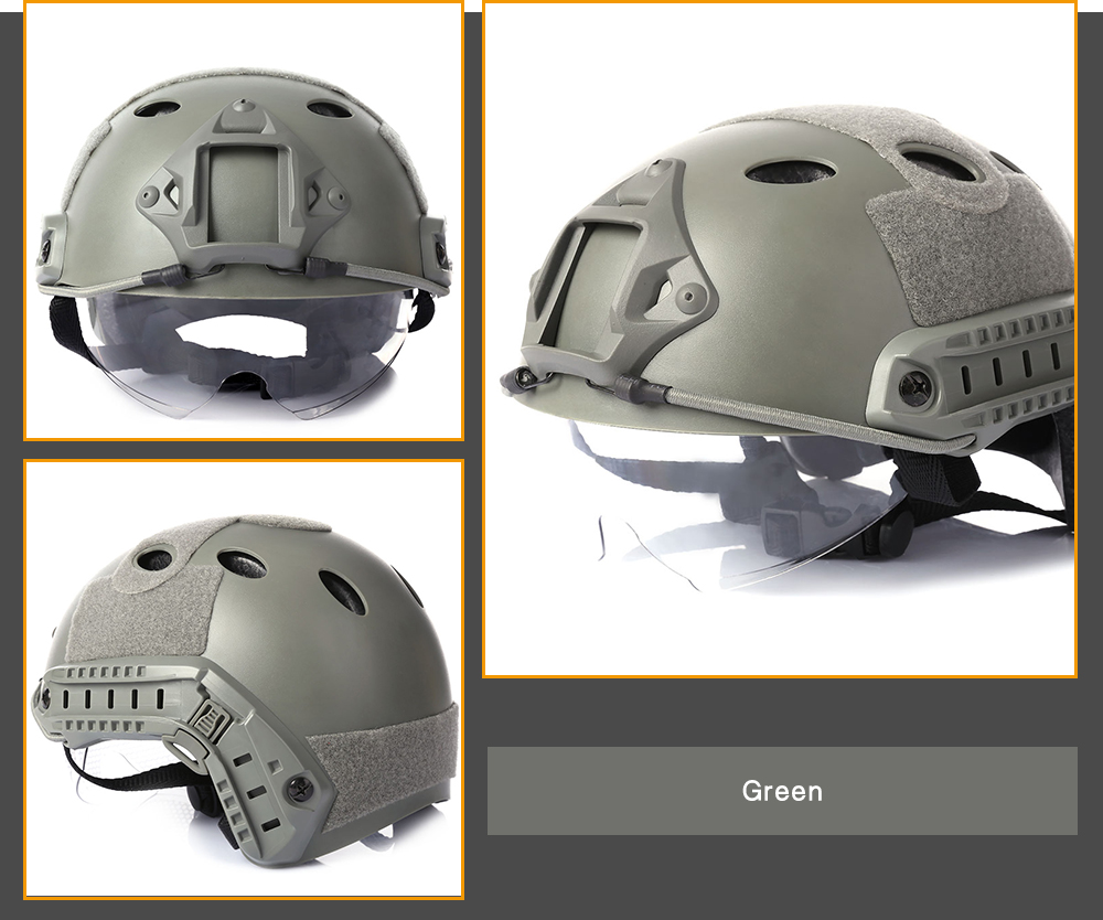 Lightweight Tactical Crashworthy Protective Helmet for CS Airsoft Paintball Game