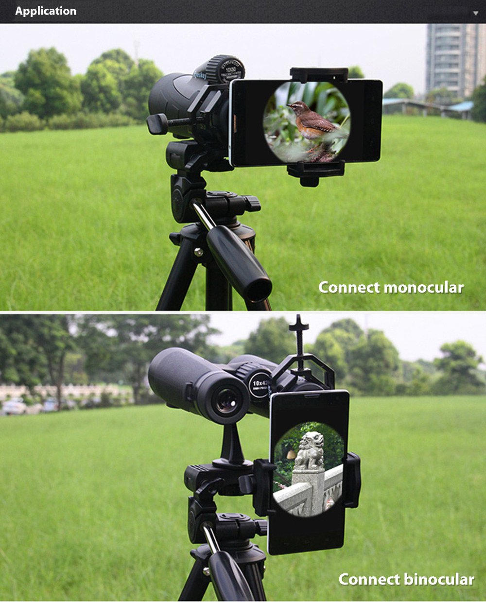 Cell Phone Adapter Mount for Binocular Monocular Spotting Scope