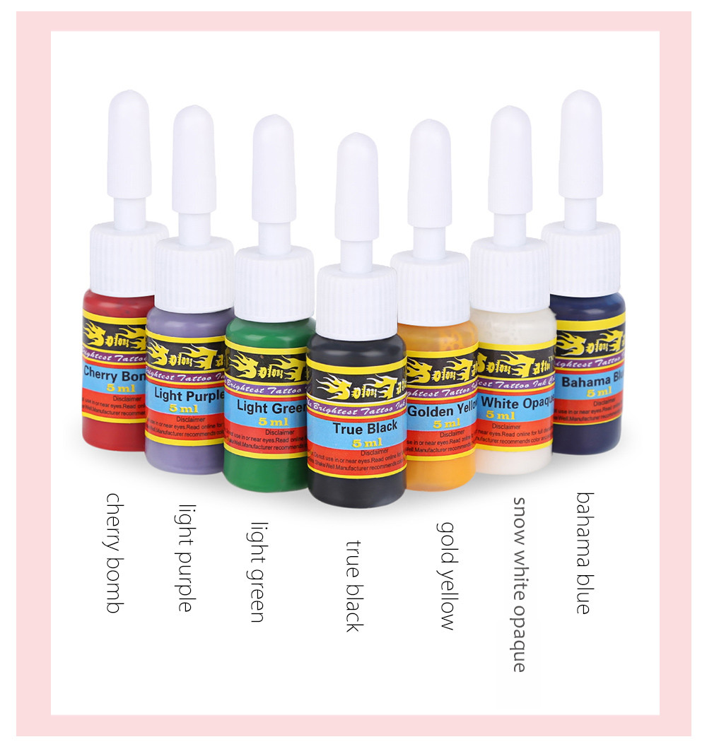 Solong Tattoo 5ml 7 Colors / Kit Pigments Inks