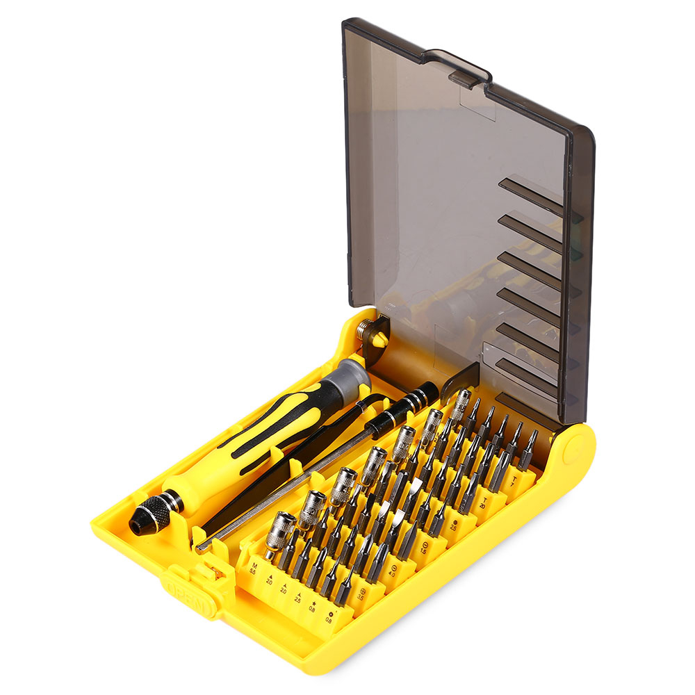 6089A 45 in 1 Multifunctional Tool Screwdriver Kit with Tweezer Hard Extension Bar