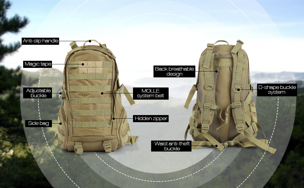 BL028 35L Climbing Hiking Military Backpack Tactical Bag